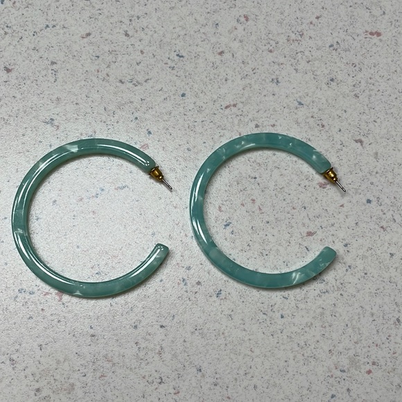 Turquoise Hoop Earrings - Picture 1 of 4